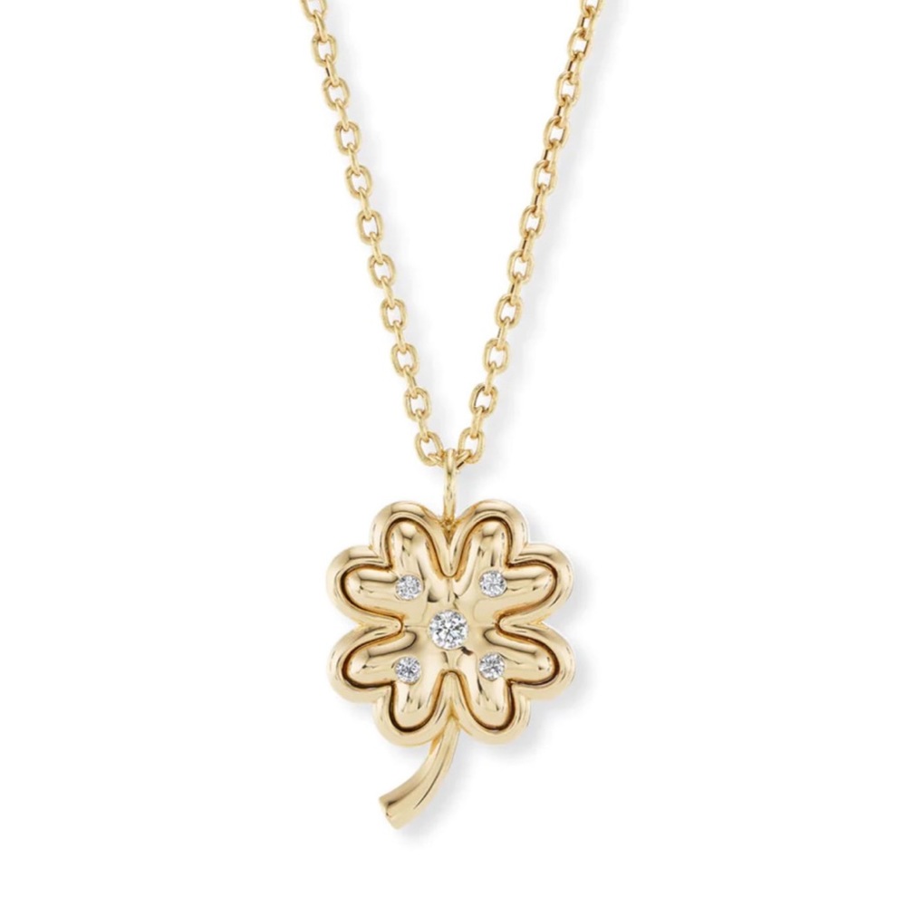 Brent Neale look alike Gold Shamrock Pendant Necklace- New- Special Order